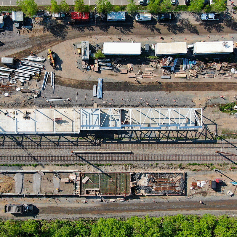 5 light rail stations under construction in the heart of SaintLaurent